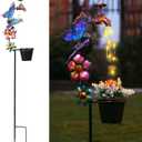 Afirst Solar Outdoor Lights Decorative - Solar Decorative Butterfly Lights Faucet Shaped Twinkling Light Garden Stake Decorations for Pathway Lawn Patio Courtyard Backyard