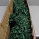 6ft Pre-Lit Artificial Christmas Tree with Warm White Lights & Sturdy Metal Stand Realistic Green Spruce Xmas Tree Holiday Christmas Pine Tree for Home, Office and Xmas Party Decoration, Easy Assembly