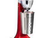 Hamilton Beach DrinkMaster Electric Drink Mixer, Retro Milkshake Maker & Milk Frother, 2 Speeds, Extra-Large 28 oz. Stainless Steel Cup, Red