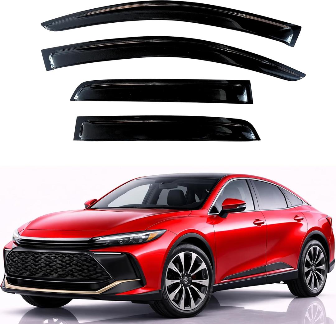 KPY Rain Guards Fit for 2023-2026 Toyota Crown, Out-Channel Window Visors Vent Wind Deflectors 4PC, Car Accessories for 23-26 Crown