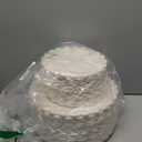 U-QE 100 Piece Ivory Scalloped Plastic Plates for Party - Plastic Plates Disposable Heavy Duty - High End Disposable Plates for Wedding Including 50PCS 9 '' Dinner Plates & 50PCS 6.5 '' Dessert Plates