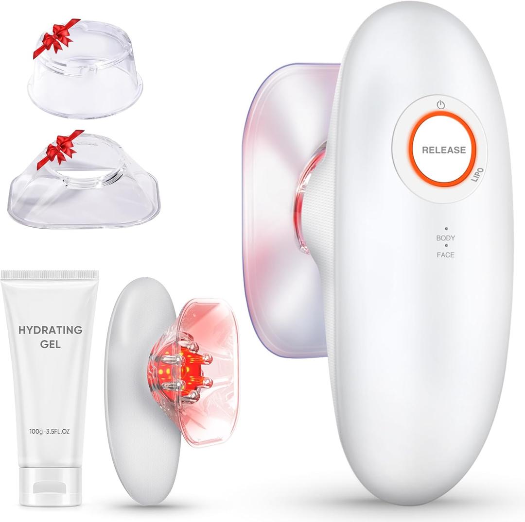 3-in-1 Electric Cellulite Massager, 3-in-1 Body Sculpting Machine -3 Modes Adjustable Body Sculpting Machine- Home Use Cupping Therapy Tool for Back, Belly, Waist, Arms, Legs-White