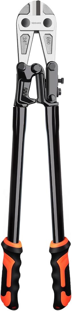 24 Inch Bolt Cutter Heavy Duty Forged T8 Steel Blade Wire Cutters for Chain/Metal/Screw/Rivet/Medium Padlock/Fence with Rubber Grip Handle