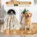 Washable Pee Pads for Dogs, 2 Pack Super Absorbent Reusable Puppy Pads with Colorful Flowers Patterns for Potty Training, Floor, Couch, Bed, and Crate,36"x 48"