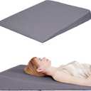 Wedge Pillow, Bed Wedge Pillows for Sleeping, Snoring, Back Support, After Surgery, Foam Triangle Pillow, Removable Washable Cover (Gray, 5in)