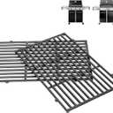 QuliMetal 19.5" Grill Grates for Weber Genesis 300 Series, Genesis E310, E320, E330, S310, S320, S330, Replace for Weber 7524, 7528, Porcelain-Enameled Cast Iron Grill Grates (Fits Genesis 300 With Front Knobs)
