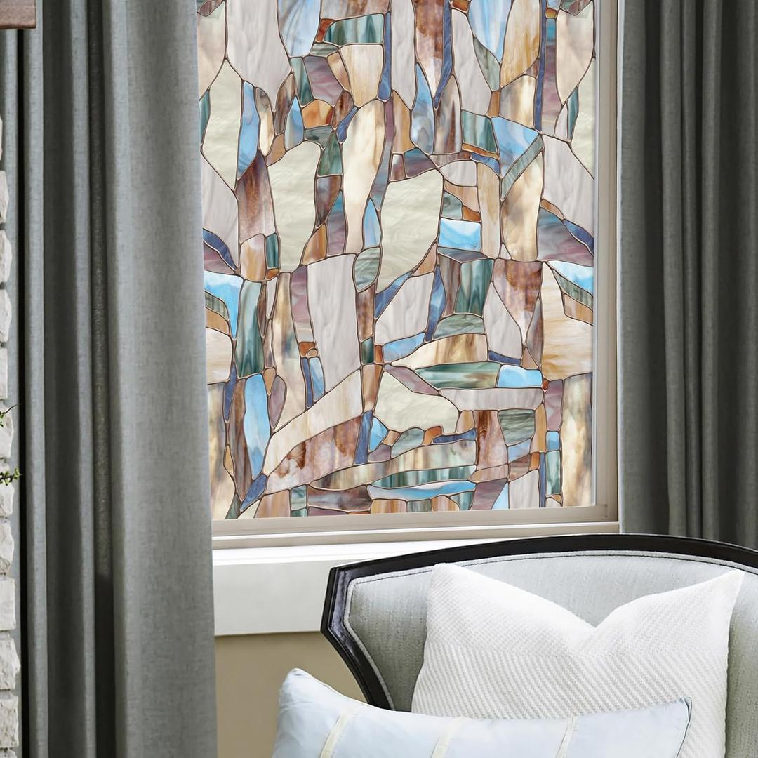Mesa Window Privacy Film by Artscape - Decorative Stained Glass Design, Static Cling, Blocks Direct Views, UV Protection, Easy to Apply and Removable, Made in USA - 24 x 36 Inch