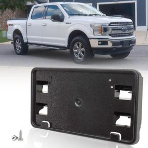 Front License Plate Frame for 2018 2019 2020 Ford F150 3.3L 5.0L NO Drill Front Bumper License Plate Holder Mounting Bracket Replacement JL3Z-17A385-AA FO1068180 F-150 Accessories