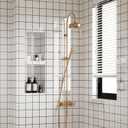 3 x 10pcs Marble Peel and Stick Backsplash Waterproof Wall Panels, Self Adhesive Marble Foam Tile, 11.8"x11.8" PVC Wall Panels for Bathroom, Kitchen, Living Room and Laundry Room (Plaid Pattern) (White and Black)