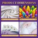 Mardi Gras Carnival Feather Mask Backdrop 70.9 x 43.3 Inch Colorful Confetti Party Banner for Masquerade Ball Brazilian Festival Parade Wall Decoration Photo Booth Background