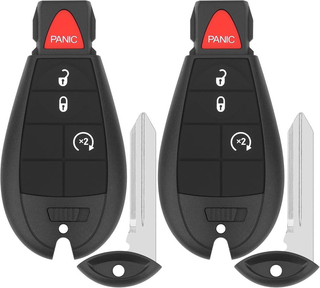 Key Fob Replacement for 2013-2021 Dodge Ram 1500/13-18 Ram 2500 3500 4500 5500 Car Keyless Entry Remote Control,GQ4-53T,4 Buttons,2Pcs