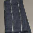 Artoid Mode Blue Rustic Cotton Linen Table Runner, Seasonal Embroidered Hollow Kitchen Dining Table Decoration for Home Party Decor 13x72 Inch