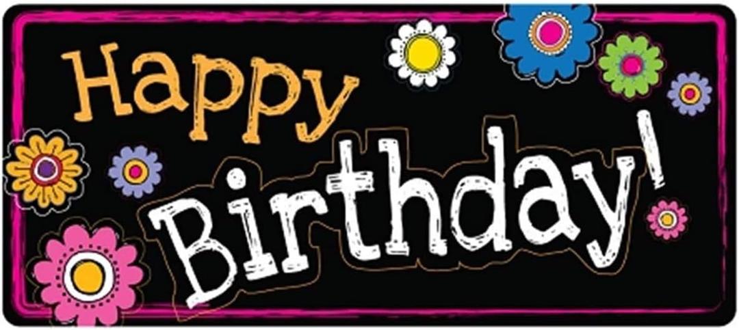 Happy Birthday Car Magnet Decoration, Colorful Bday Magnetic Decal for Parades, Locker, Fridge or Mailbox, Removable Banner 12 x 5