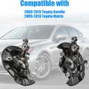 2 PCS Front Left and Right Steering Knuckles Wheel Bearing Hubs Assembly Replacement for 2009-2013 Toyota Corolla Matrix 698381, 698380