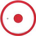 Silicon Glass Lid for Pot,Pan,Skillet Fits 11"(28CM) Cookware Silicon lid Dishwasher Safe, Replacement Lid Vented Tempered Glass with Heat Resistant Silicone Rim By HR Huare Technology, Red,1 Pack