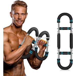 Twister Arm Trainer  Adjustable Resistance Power Twister Bar (60110 lbs) for Chest, Arm, Shoulder & Forearm Strength Training  Portable Home Gym Equipment for Men & Women, Muscle Builder.
