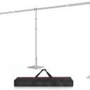 10x20 Pipe and Drape Stand Kit, Heavy Duty Backdrop Stand Adjustable, Sturdy Metal Back Drop Decoration Frame with Flat Base for Parties, Flower Wall, Wedding, Event,Trade Shows, Photo Shoot (10ftx20ft, Silver)