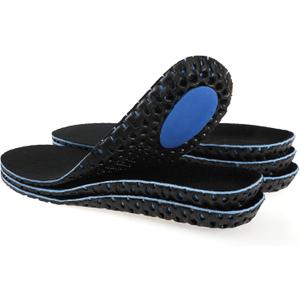 XINIFOOT 3 Pairs Elastic Shock Absorbing Shoe Insoles Breathable Honeycomb Sneaker Inserts Sports Shoe Insole Replacement Insoles for Men (Black) (Men Us(8-12))