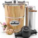 Elite Gourmet EIM916 6Qt Old Fashioned Wood Bucket Ice Cream Maker