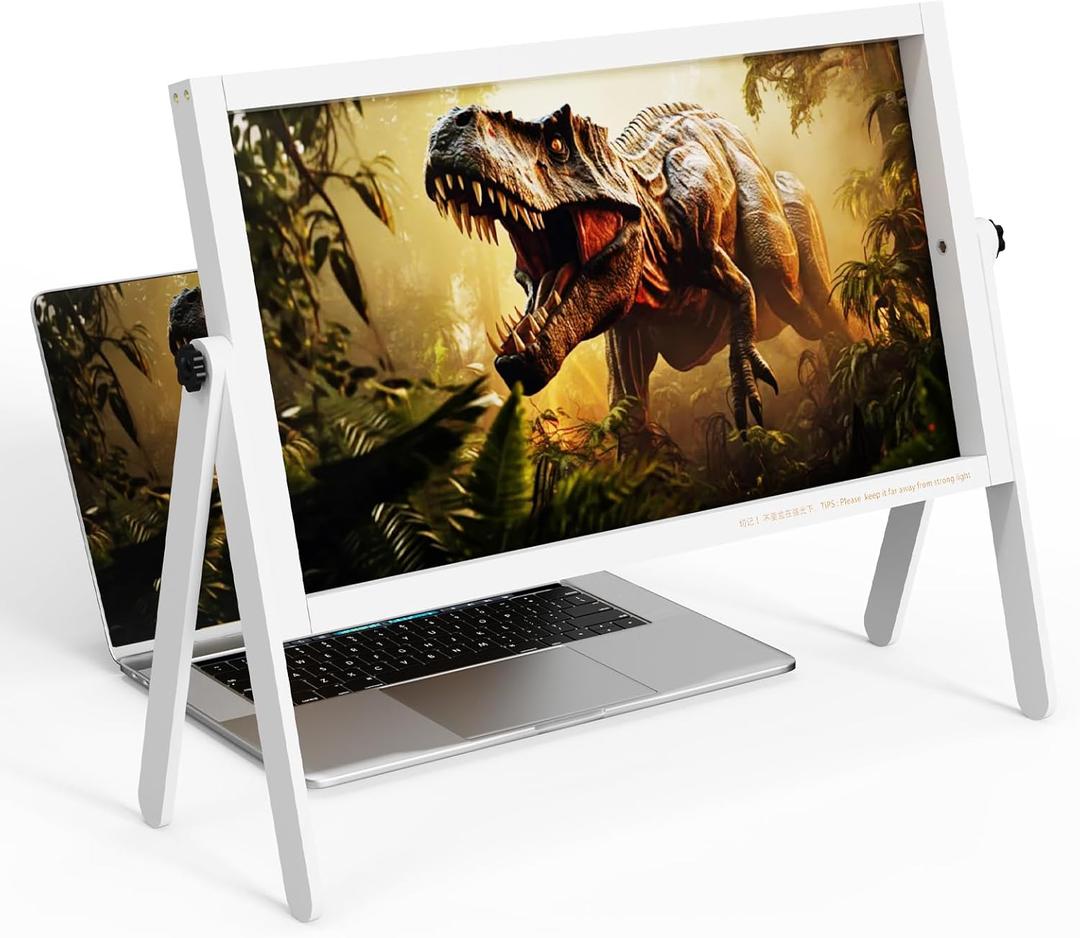 Laptop Screen Magnifier,Computer Screen Magnifying with Rotatable Adjust Desktop Stand for Low Vision & Seniors