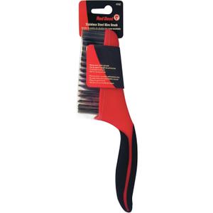 Red Devil 4162 Soft Grip Stainless Steel Wire Brush, 10", Steel