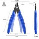5 Inch Micro Flush Cutter, 2 Pack Small Wire Cutters Spring Loaded Cutting Pliers, Wire Cutters for Jewelry Making, Soft Copper Wire, Floral, Electronics, Model Craft, Heating Wire, 3D Print