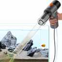 Electric Aquarium Gravel Cleaner, High Pressure Fish Tank Cleaner with Gravel Vacuum for Aquarium, 6-in-1 Multifunction Aquarium Vacuum Gravel Cleaner & Sand Filter (Ebony Black)