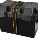Attwood 9067-1 Vented Battery Box with Mounting Strap, Fits Group 27 Series Batteries, Black