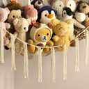 mirolam Stuffed Animal Storage Hammock Net - Toy Hammock Net for Stuffed Animals Corner - Hanging Stuff Animal Organizer Holder Large Size Baby Nursery Room Decor