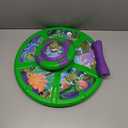 Flooyes Dinosaur Sit and Spin Toys for Toddlers Boys 1 2 3 Years Old, Birthday Gift for Boys Age 2-4 with LED Lights and Music, 360 Spin (Multicolour)