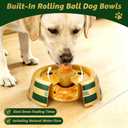 Golden Cup Slow Feeder Dog Bowls for Liquid Treat, Textured Spherical lid Integrated Anti-Slip Base, Yogurt Bone Broth Lick mat Dog Toy Prevent Accidental Ingestion Assist Digestion, slowing Feeding