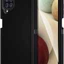 Jiunai for Samsung Galaxy A12 case, Rugged Dual Layer Shockproof Drop Protection Outdoor Sports Tough Hybrid Bumper Rubber Cover Defend Matte Armor Phone Case for Samsung Galaxy A12 5G 2021 Black