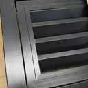 PATIKIL 8" x 20" Aluminum Gable Vent, 1Pcs Return Grille Gable Louver Air Vent with Screen Mesh Filter Removable Door for Sidewall Wall Ceiling Floor Attic Shed HVAC System, Black