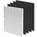 115115 HEPA Filter Replacement for Filter A Size 21,Compatible with Winx Plasmawave C535,5300,5300-2,6300,6300-2,5000,5000B,9000,9800,AM90,P300,C909, 2 True HEPA Filters Plus 8 Pack Carbon Pre-filters