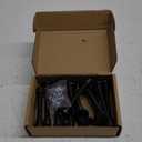 HOMOTEK 12 Pack Black Spring Door Stops,3-1/8" Heavy Duty - Flexible Door Stopper with Low Mounted Black Rubber Bumper Tips