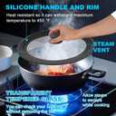 Universal Lids for Pots, Pans and Skillets, Fits 7", 8", 9", 10", 11", 12" Cookware, Universal Pan Lid and Pot Lid with Tempered Glass and Silicone Edging (2 Pack)