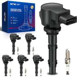 KAX 6-Pack Ignition Coils & Double Iridium Spark Plug Fits for Mercedes-Benz C300 2008-2012, E350 2006-2010, GLK350 2010-2012, S550 2007-2011, GL450, ML350, E350, C230, CLK350, E550, C350..., UF535