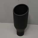 A-KARCK Exhaust Tip 3 Inch Inlet, 3" Inlet 5" Outlet 12" Long Black Coated Finish Muffler Tip for Truck Tailpipe, Stainless Steel Rolled Edge