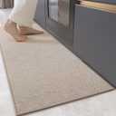 Kitchen Rugs and Mats Non Slip Washable, Absorbent Runner Rugs for Kitchen, Front of Sink, Kitchen Mats for Floor，Easy to Clean and Maintain Kitchen Floor mat(Beige, 17"x59")