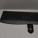 Wireless Keyboard and Mouse Combo, Full-Sized 2.4GHz Wireless Keyboard with Comfortable Palm Rest and Optical Wireless Mouse for Windows, Mac OS PC/Desktops/Computer/Laptops (Black)