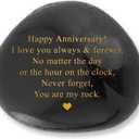 VELENTI Happy Anniversary Decorative Stones Rock - Heartwarming You are My Rock Wedding Presents, Inspiring Anniversaries Keepsake for Her, Decorative Accessories Anniversary Present for Him