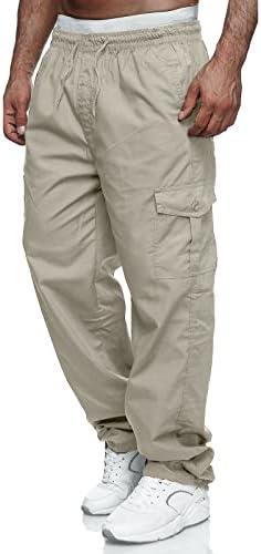 Men's Cargo Pants Relaxed Fit Sport Pants Jogger Sweatpants Drawstring Outdoor Trousers with Pockets XL