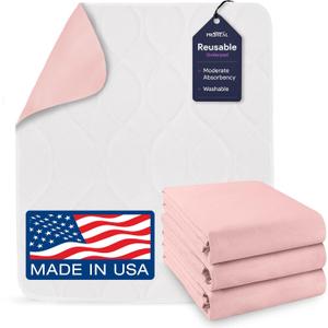 Incontinence Bed Pads Washable - Reusable Waterproof Bed Pads - Soft and Leak Proof Chucks - Moderate Absorbent Pee Pads for Adults - Withstands Extensive Washing - 34" x 36" - 3 Pack