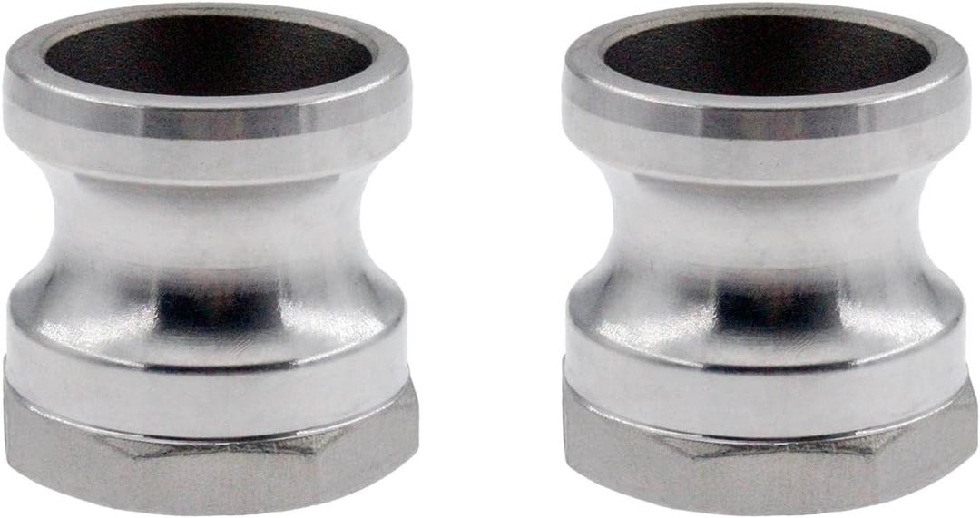 316 Stainless Steel Global Type A Cam and Groove Hose Fitting,2''Camlock Fittings,Male Adapter Female NPT Thread Camlock Fitting 2 Pack