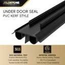2 Pack - 36" Kerf-in Door Bottom Seal Replacement, Intertek Tested Non-Toxic Materials, Double Bulb Weather Stripping for Exterior Doors, Easy Install, Black, KS-MD2544