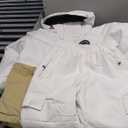 Kid Jacket and Snow Pant Set Boy Winter Snowboard Suit Girls Waterproof Ski Coat (12-13 Years, Khaki)