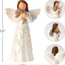 Friendship Angel Figurine with Dog Sculpture, Hand-Painted Memorial Gift for Pet Lovers - Remembrance of Loyal Pets & Friends Present and Past, Home Decor Statue
