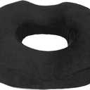 Donut Pillow Seat Cushion Orthopedic Design| Tailbone & Coccyx Memory Foam Pillow | Relieve Pain and Pressure for Hemorrhoid, Pregnancy Post Natal, Surgery, Sciatica (Black)