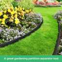 2 x 2-Inch x 100 FT Landscape Edging Border with 150 Stakes, Plastic Edging for Landscaping Garden Edging Border, Flexible Landscaping Edging for Garden Flower Beds Yard Lawn Pathway Paver (Black)