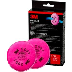 3M particulate filters P100 #2091/07000 , Pink, One Size, 2 Count